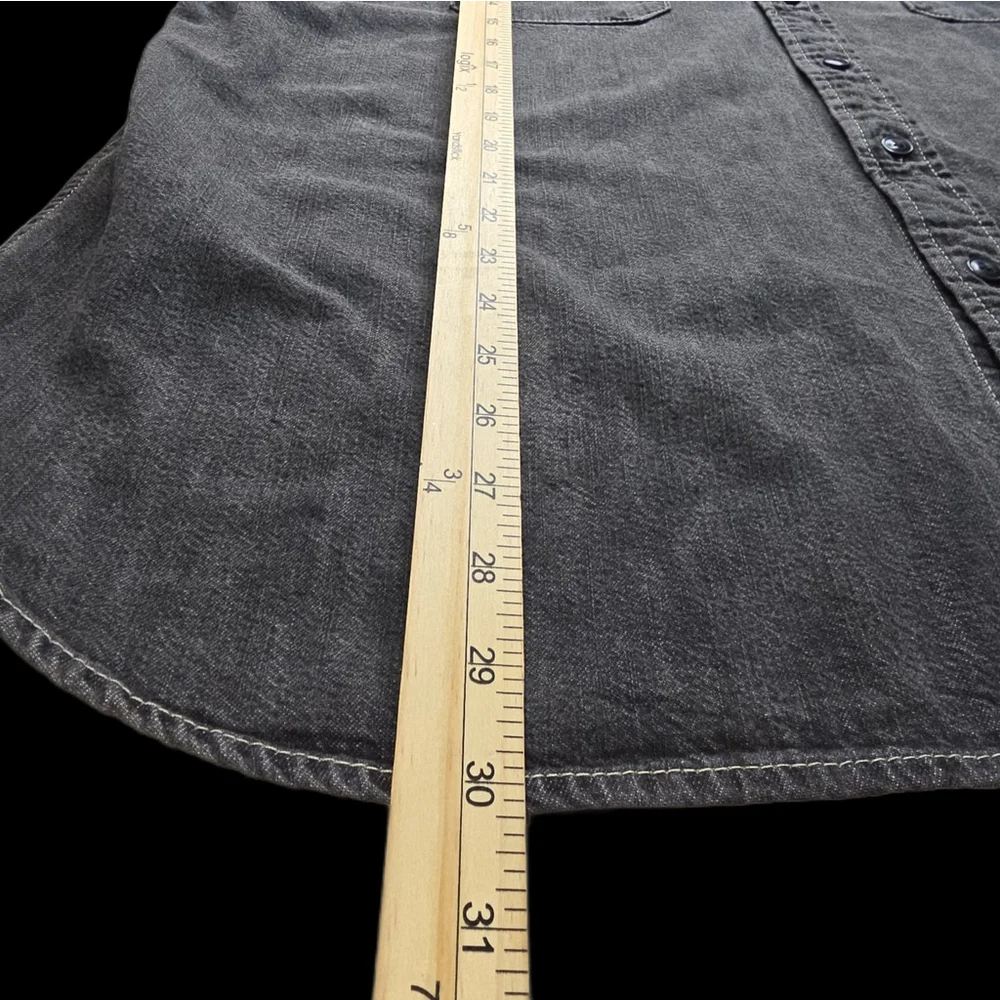Levis Denim Shirt Mens XXL Faded Black Button Up Workwear Red Tab Cotton